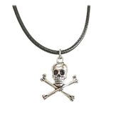 Skull Pendant Necklace Vintage Leather Choker Steampunk Goth Charms Jewelry