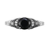 Skull Ring CZ Stone Skeleton Rings For Women 2 Tone Engagement Jewelry