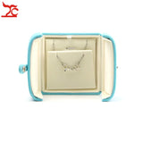 Sky Velvet Engagement Jewelry Box Double Open Couple Ring Pendant Case