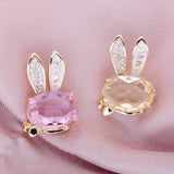 Crystal Bunny Collar Pin Enamel Pins Coat Accessories