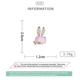 Crystal Bunny Collar Pin Enamel Pins Coat Accessories