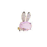 Crystal Bunny Collar Pin Enamel Pins Coat Accessories