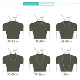 2MM Beads Chain Necklace S925 Sterling Silver for Women 40/45cm