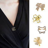 Bow Brooch Pin Safety Lapel Pins Fixed Sweater Clothing Accessories
