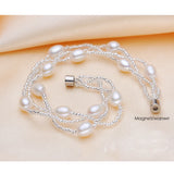 Natural Freshwater Pearl Magnetic Bracelet for Women