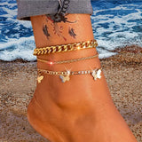 Multilayer Anklets Women Beads Anklet Leg Chain Ankle Bracelets
