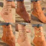 Multilayer Anklets Women Beads Anklet Leg Chain Ankle Bracelets