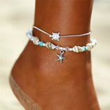 Multilayer Anklets Women Beads Anklet Leg Chain Ankle Bracelets