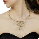 Snake Punk Alloy Collar Choker Necklaces Indian Maxi Jewelry Women