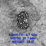 Snake Girl Beauty Head Stainless Steel Unisex Necklace
