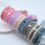 Snowflower Letter Embroidery Merry Christmas Woven Bracelets