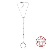 925 Silver Bracelet Link Ring with Cubic Zirconia for Women