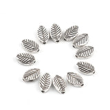 Spacer Beads Leaf Antique Silver Metal Beads DIY Making Bracelets Necklace