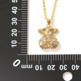 Spanish Teddy Bear Pendant Necklace Crystal Chain Choker Gift
