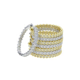 Heart Shaped CZ Paved 38mm Hoops Earrings Gift