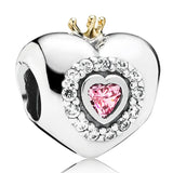 Sparkling Openwork Radiant Heart Charm 925 Sterling Silver Beads