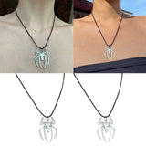 Spiders Necklace Halloween Pendant Clavicular Chain Men Neckchain Silver