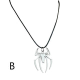 Spiders Necklace Halloween Pendant Clavicular Chain Men Neckchain Silver