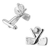 Sport Cufflinks 3 Pair Pack Golf Football Tennis Novelty Cuff Links