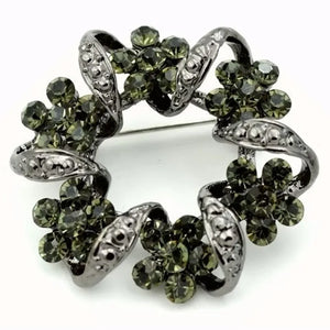 Rhinestone Flower Brooch Pin Spring Bouquet Jewelry