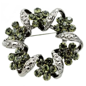 Rhinestone Flower Brooch Pin Spring Bouquet Jewelry