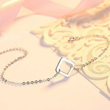 Square Bracelet Charms Bangles for Women Jewelry Gift