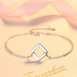 Square Bracelet Charms Bangles for Women Jewelry Gift