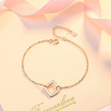 Square Bracelet Charms Bangles for Women Jewelry Gift