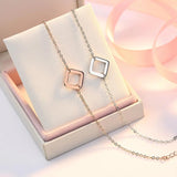 Square Bracelet Charms Bangles for Women Jewelry Gift