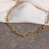 Stackable Stainless Steel Chain Necklaces Big Knot Cuban Chain Punk Choker