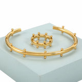 Stainless Steel Bangles Mini Balls Charm Jewelry