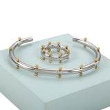 Stainless Steel Bangles Mini Balls Charm Jewelry
