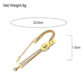 Stainless Steel Strap Charm Bangle Punk Bracelets