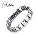 Men's Stainless Steel Bike Bracelet Biker Bicycle Motorcycle Chain Bracelet