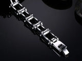 Men's Stainless Steel Bike Bracelet Biker Bicycle Motorcycle Chain Bracelet