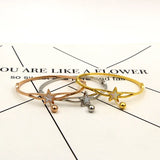 Stainless Steel Shell Star Chain Bead Bracelet Bangle