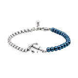 Stainless Steel Beads Bracelet for Men Anchor Jewelry
