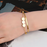 Stainless Steel Double Heart Bracelet Women's Charm Jewelry Gift
