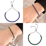 Zircon Charm Bracelet for Women Stainless Steel Adjustable Jewelry