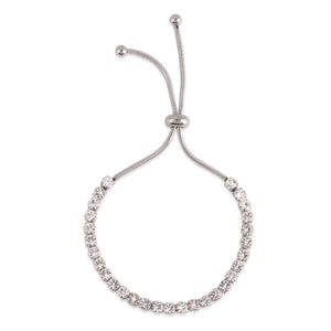 Zircon Charm Bracelet for Women Stainless Steel Adjustable Jewelry