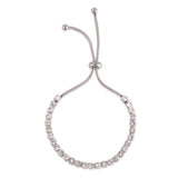 Zircon Charm Bracelet for Women Stainless Steel Adjustable Jewelry