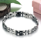 Stainless Steel Magnetic Therapy Bracelet for Women 9MM