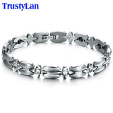 Stainless Steel Magnetic Therapy Bracelet for Women 9MM