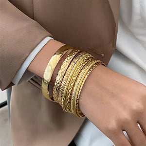 Twist Texture Stainless Steel Bracelets Silver Jewelry