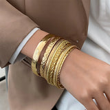 Twist Texture Stainless Steel Bracelets Silver Jewelry