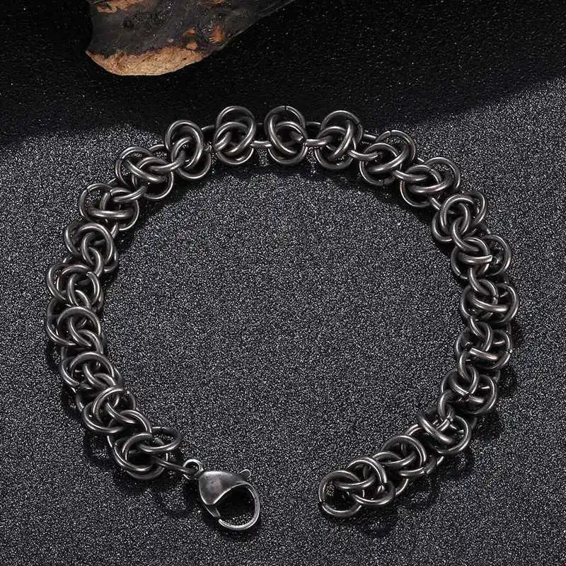Stainless Steel Chain Link Bracelet Men Hand Chain Bangle GS0063