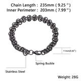 Stainless Steel Chain Link Bracelet Men Hand Chain Bangle GS0063