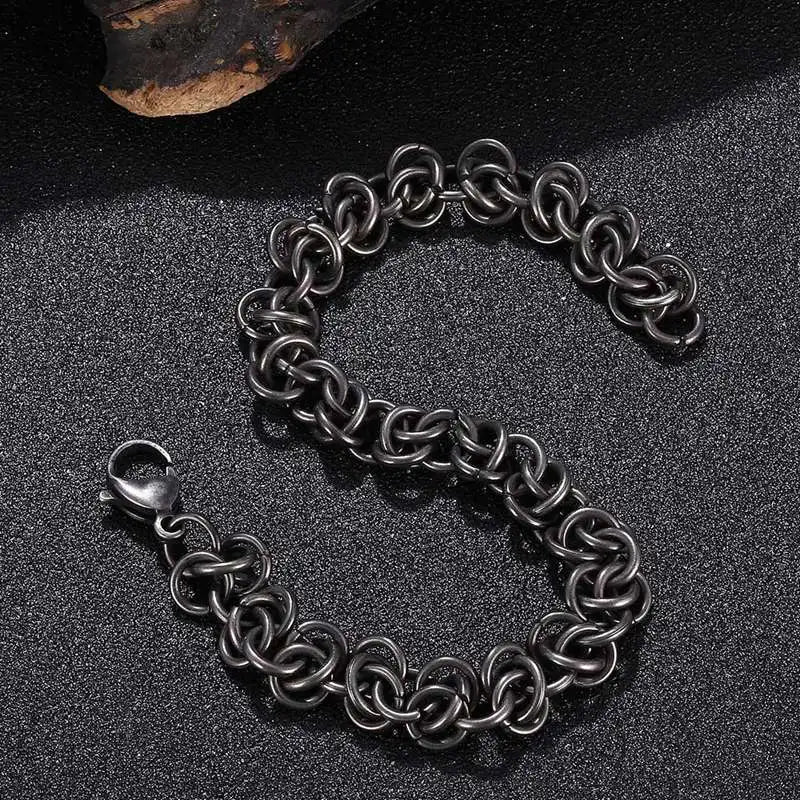 Stainless Steel Chain Link Bracelet Men Hand Chain Bangle GS0063