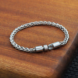 Personalized Stainless Steel Letter Charm Men Bracelet for Dad Boyfriend