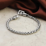Personalized Stainless Steel Letter Charm Men Bracelet for Dad Boyfriend